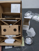 Baldwin FDCCYCSR150 Contemporary Crystal Non-Turning Two-Sided Dummy Door Knob Set with Contemporary Square Rose from the Reserve Collection - Satin Nickel