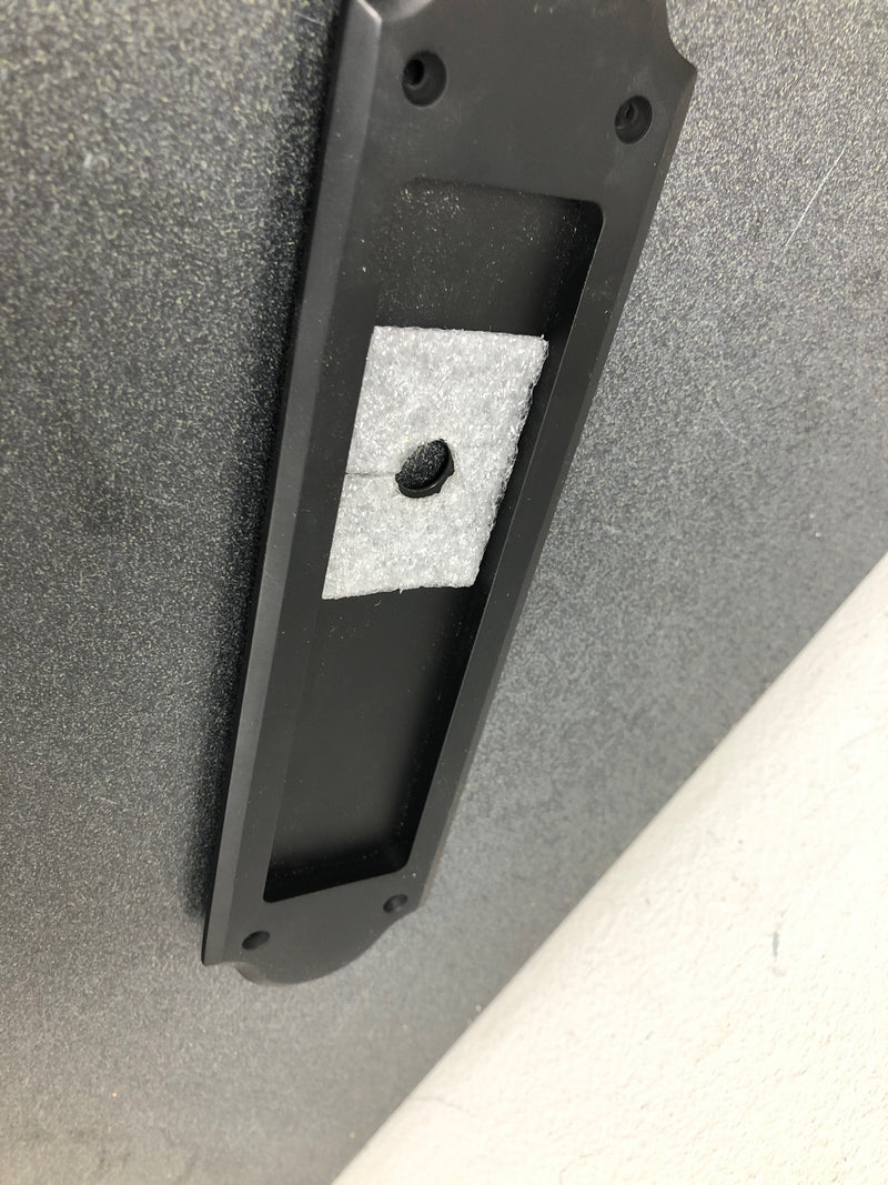 Baldwin PD007190KT Palo Alto Style Pocket Door Interior Privacy Trim from the Estate Collection - Satin Black