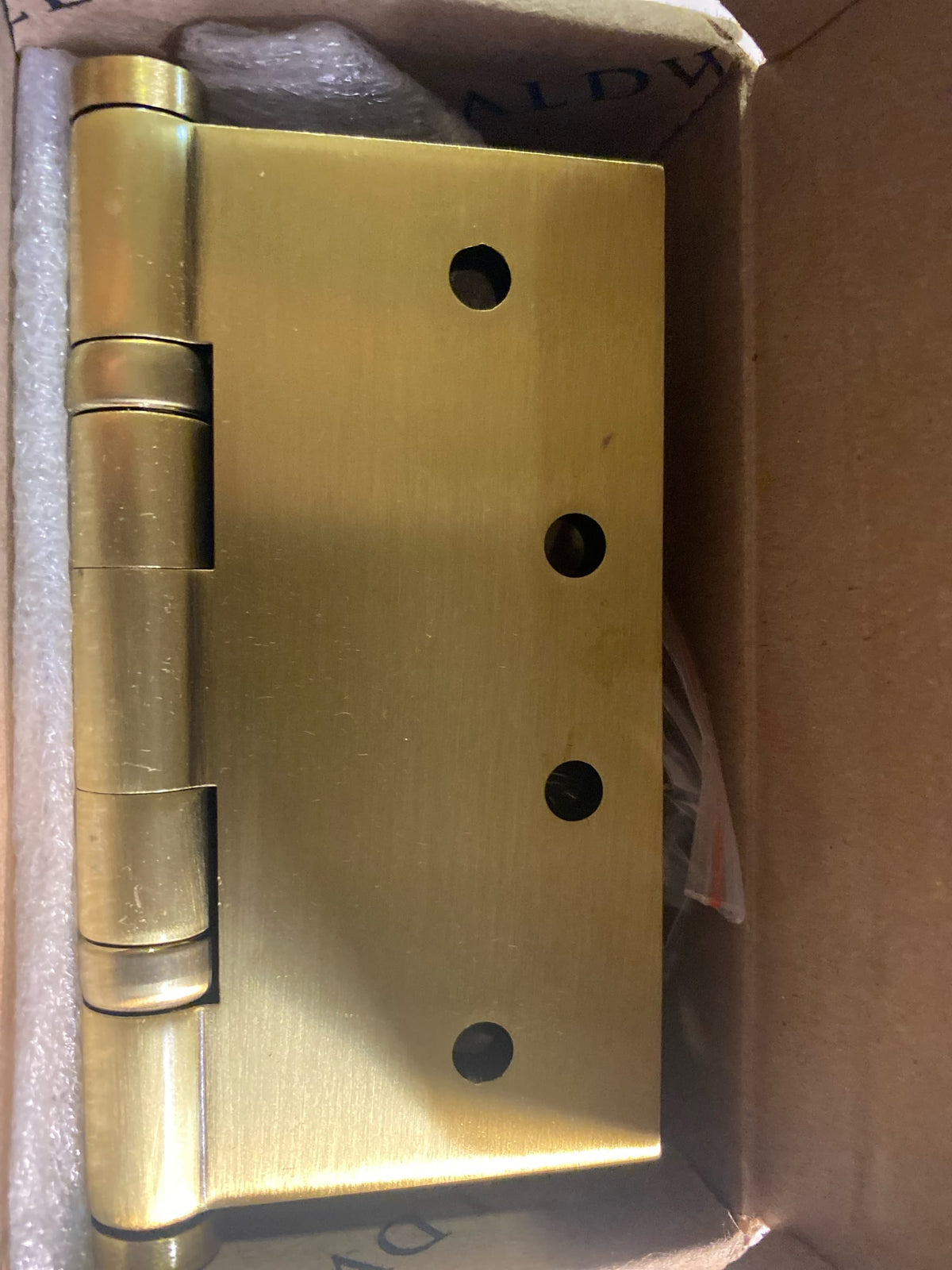 Baldwin 1041060I Square Ball Bearing Mortise Hinge, Antique Brass with Brown