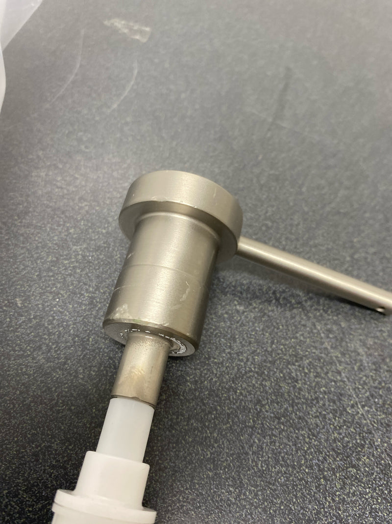 Moen Spot Resist Stainless Deck Mounted Kitchen Lotion or Soap Dispenser with Above the Sink Refillable Bottle, 3942SRS