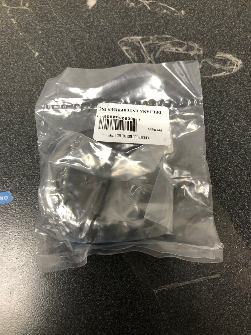 Deltana FP178U19 1-7/8" Diameter Solid Brass Round Flush Sliding Door Pull - Flat Black