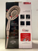 Delta 4-Setting In2ition 2-in-1 Dual Shower Head with HandHeld Spray, Brushed Nickel Detachable Shower Head with Hose, Showerhead, 1.75 GPM Flow Rate, SpotShield Nickel 75486CSN