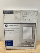 Glacier Bay 22.2" X 27.7" Framed Mirror Brushed Nickel - Free Shipping