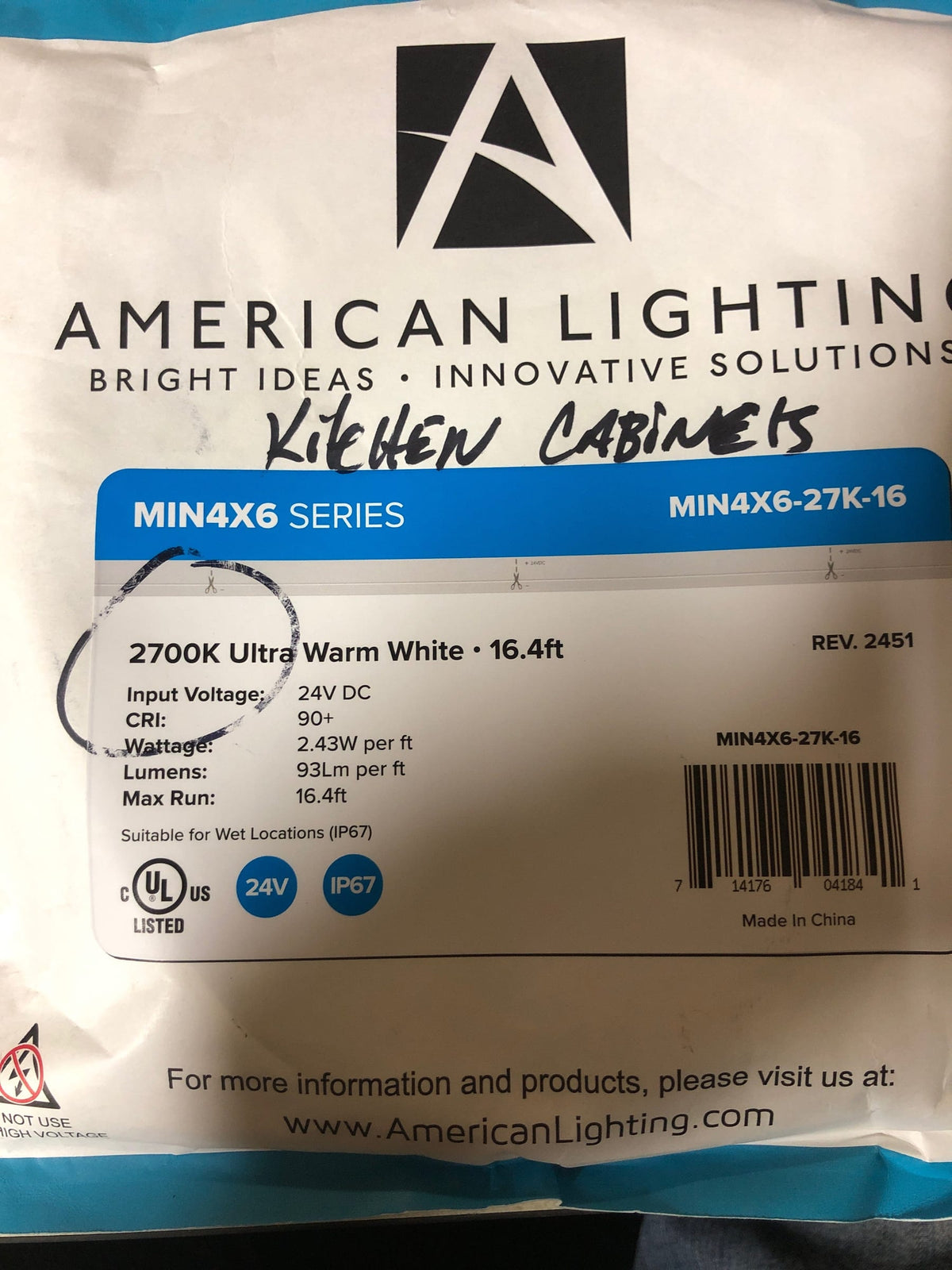American Lighting MIN4X6-27K-16 Minuet 4 x 6 mm Neon 16.4 ft. Reel 2700K Light
