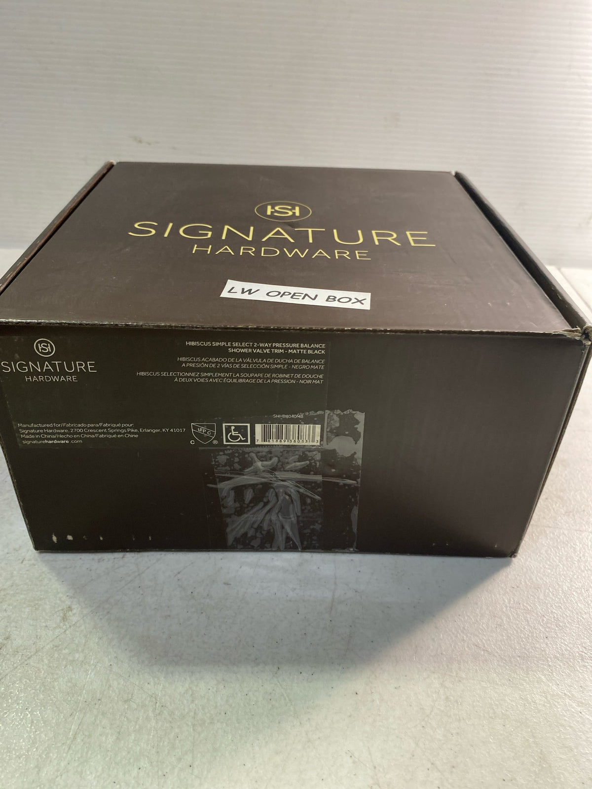 Signature Hardware SHHB8040MB Hibiscus Simple Select 2-Way Pressure Balance Shower Trim Only - Less Rough-In Valve - Matte Black