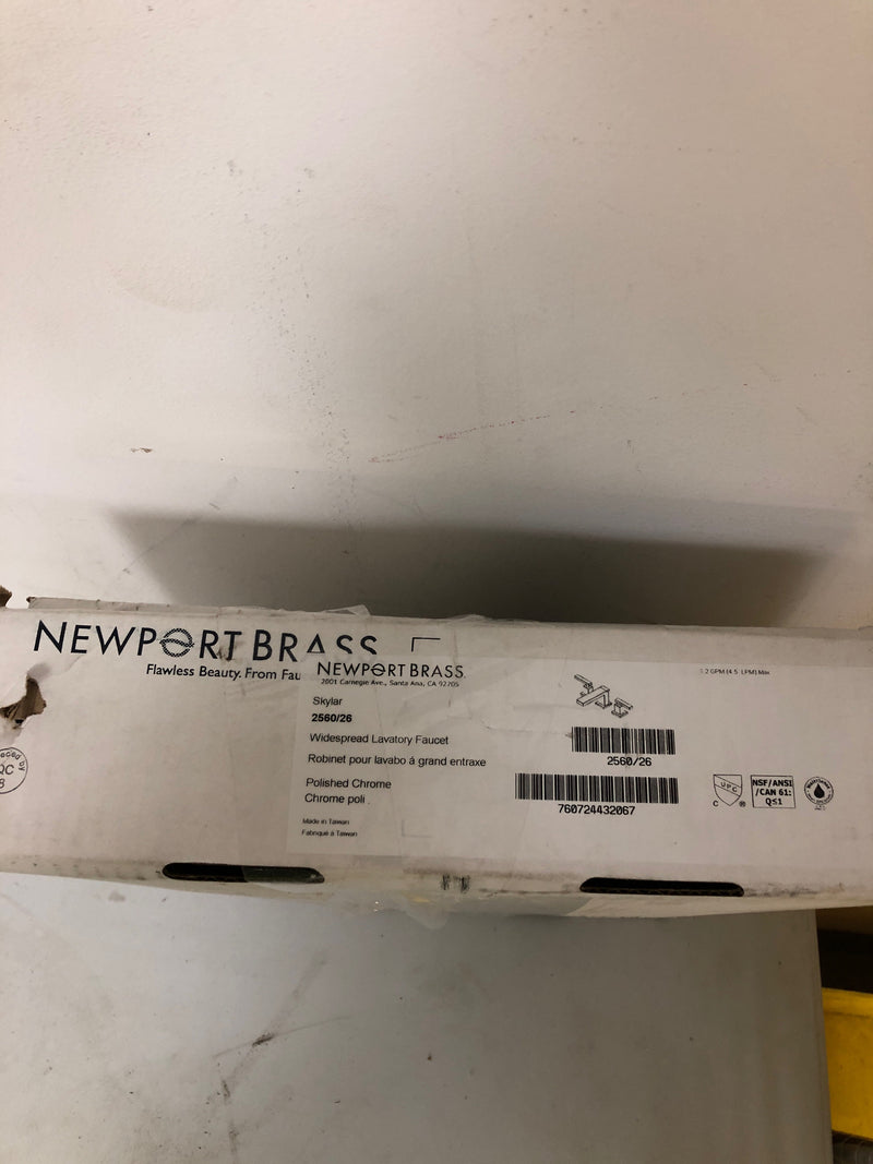 Newport Brass 2560/26 Skylar 1.2 GPM Widespread Bathroom Faucet with Pop-Up Drain Assembly - Polished Chrome