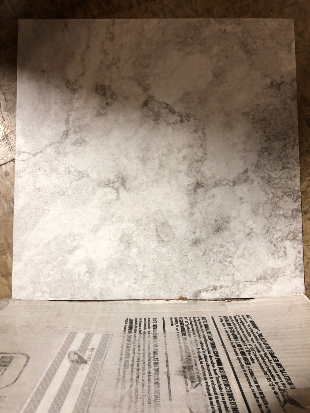Armstrong Flooring D4018161 Gravity 16" x 16" Textured Vinyl Flooring with Low Gloss - Sold by Carton (24.89 SF/Carton) - White