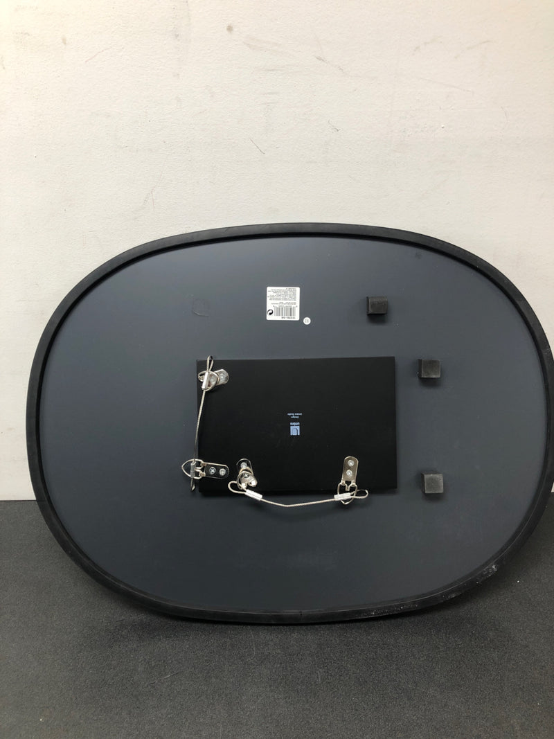 Umbra 1013765-040 Hub 24 in. H x 18 in. W Modern Oval Framed Black Mirror