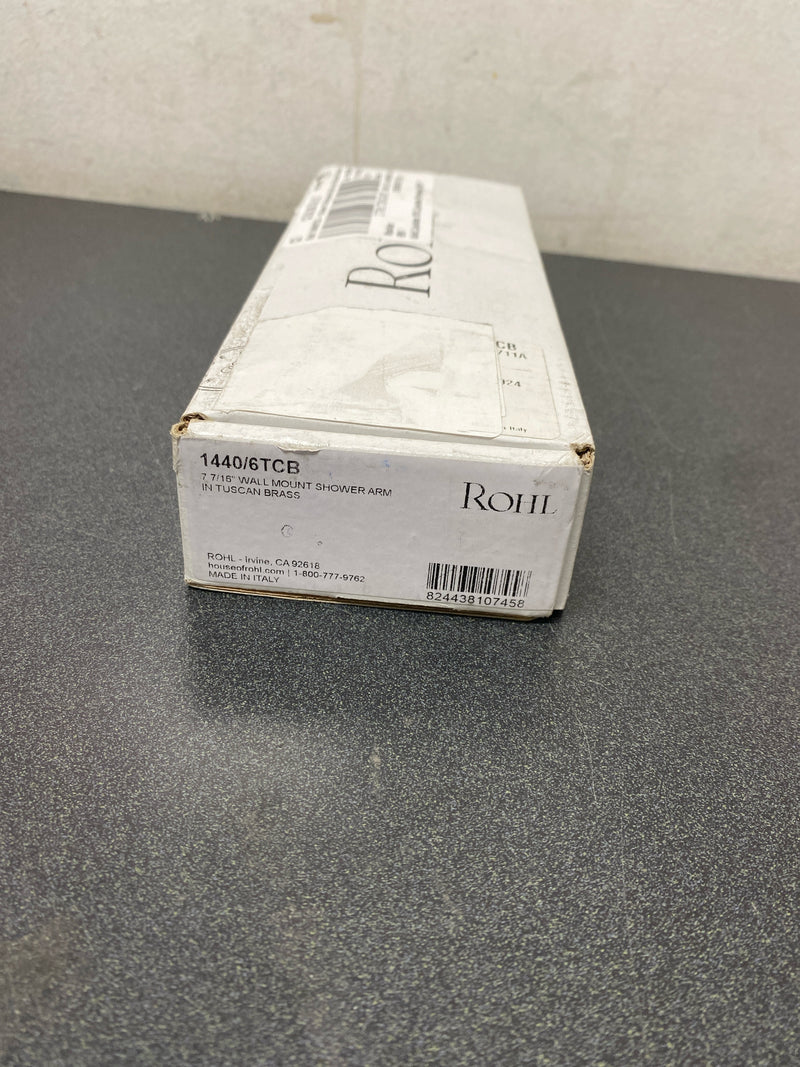 Rohl 1440/6TCB Shower 6-13/16" Wall Mounted Shower Arm and Flange - Tuscan Brass
