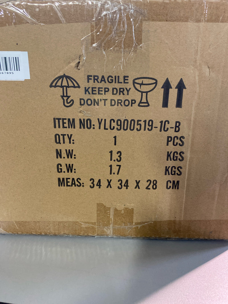 Henveton YLC900519-1C-B Jasslynn 60 Watt 1-Light Pendant Light with Blue Seeded Glass Shade for Kitchen Island Dinning Room Foyer