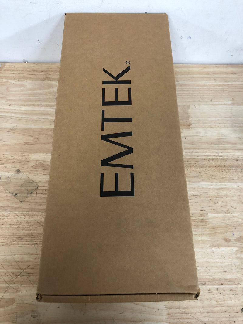 Emtek 451623MB Rustic Modern Rectangular Full Plate Single Cylinder Keyed Entry Handleset from the Sandcast Bronze Collection - Medium Bronze