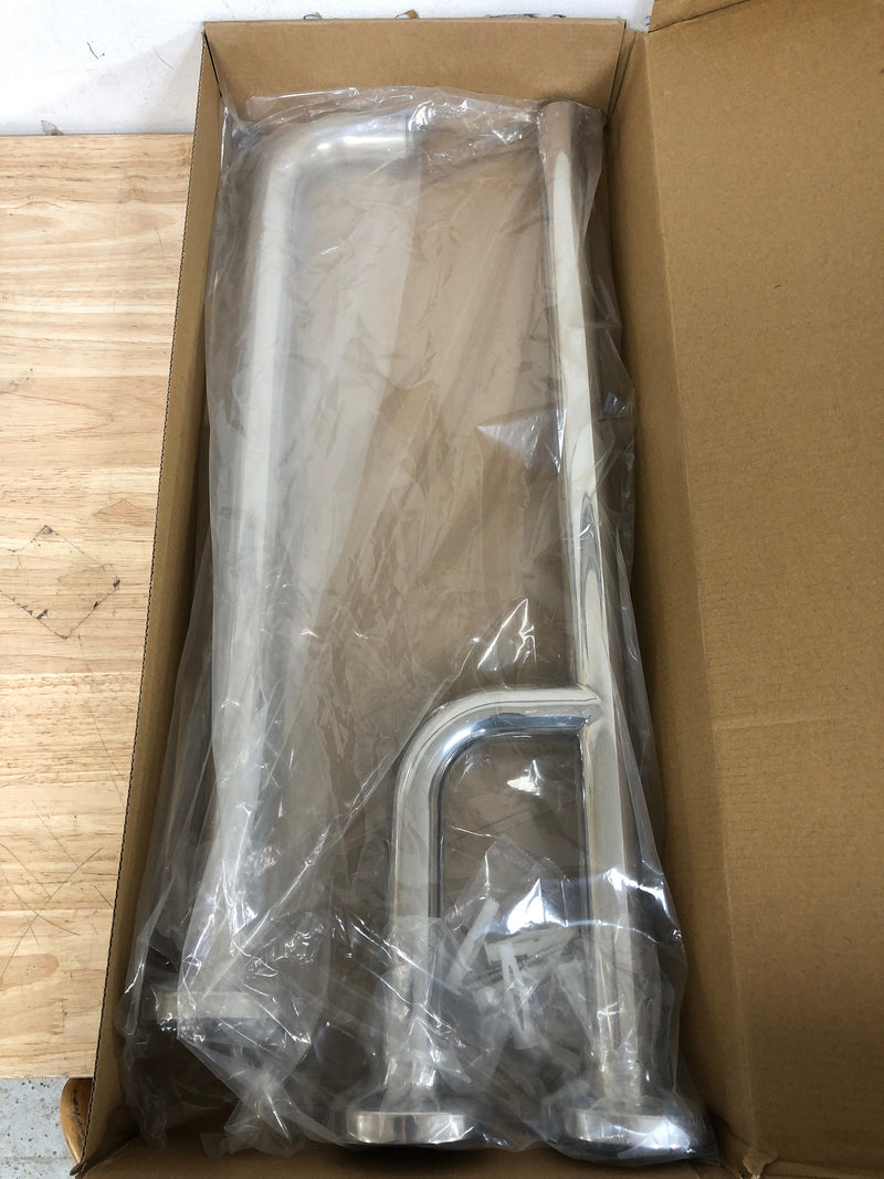 Signature Hardware 327001 Pickens 23" Wall-to-Floor Grab Bar - Polished Stainless Steel
