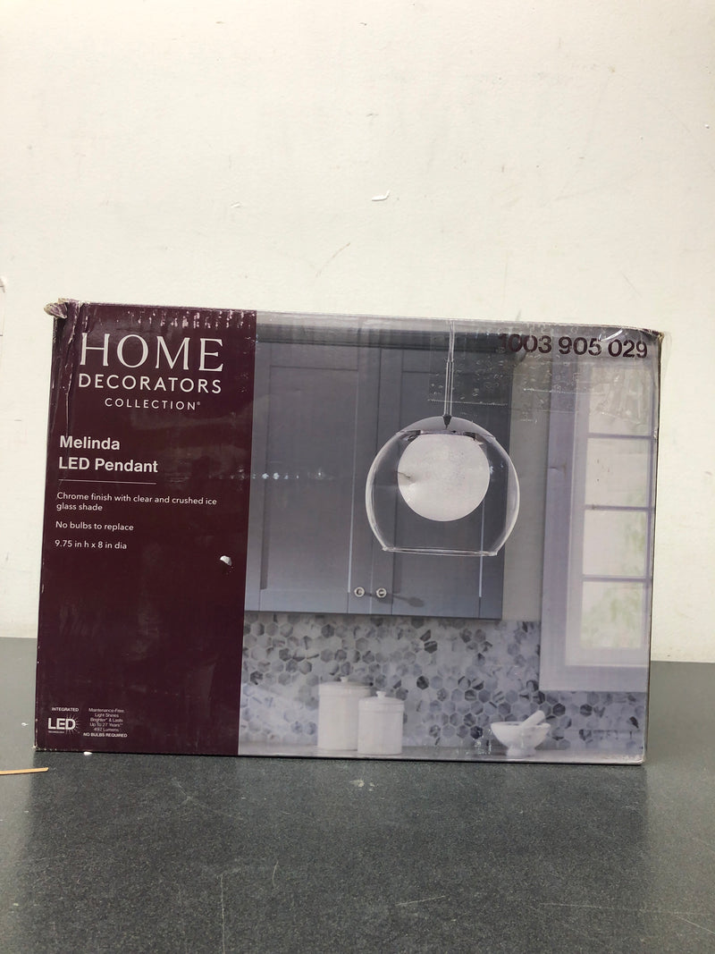 Home decorators collection 27198 Melinda 40-Watt Equivalence Chrome Integrated LED Mini Pendant