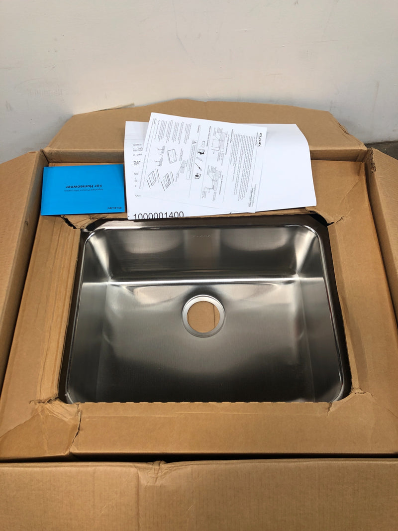 Elkay Gourmet Undermount 23.5-in x 18.25-in Lustertone Single Bowl Kitchen Sink