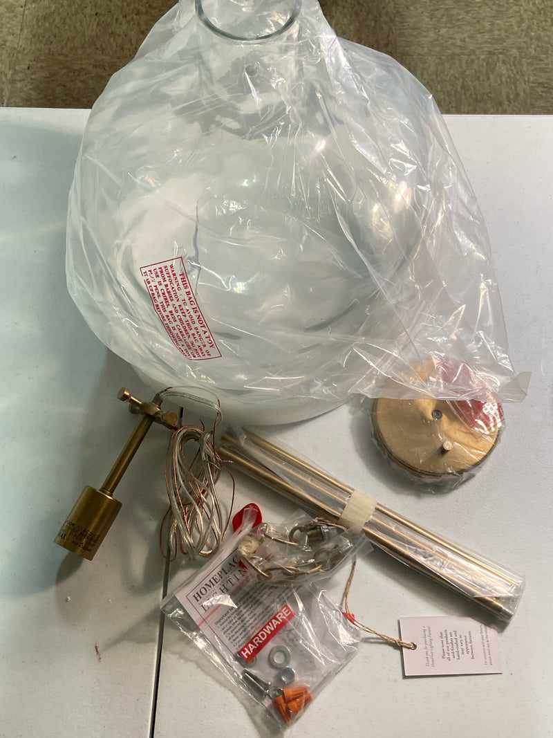 Capital Lighting 325717AD Single Light 15" Tall Pendant with Clear Water Glass Shade - Aged Brass