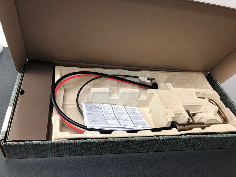 Brizo 61365LF-C-GL Odin 1.5 GPM Cold Only Water Dispenser Beverage Faucet wit Square Spout - RO Compatible - Brilliance Luxe Gold