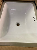 Signature Hardware SH129018WH Mangrove 18" Vitreous China Undermount Bathroom Sink with Overflow - White