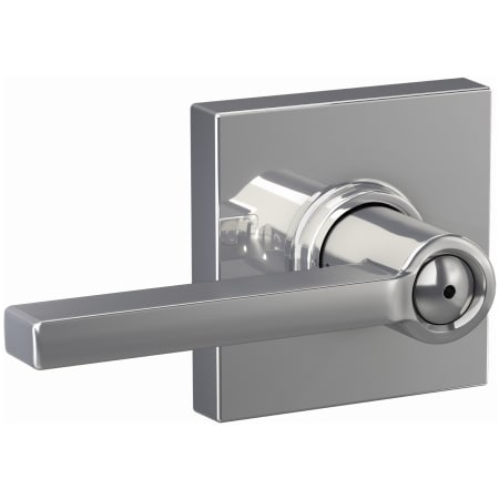 Schlage F40LAT625COL Latitude Privacy Door Lever Set with Collins Trim - Bright Chrome