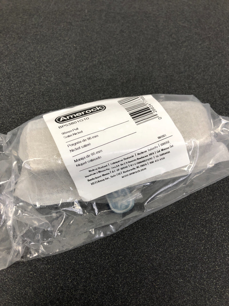 Amerock BP53801G10 Kane 3-3/4 Inch Center to Center Cup Cabinet Pull - Satin Nickel