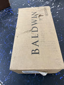 Baldwin PSSQUCFR260 Square Passage Door Lever Set with 5 Inch Rectangle Rose from the Reserve Collection - Polished Chrome