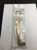 Emtek 86706US4 Warwick 5 Inch Center to Center Handle Cabinet Pull from the Modern Rectangular Collection - Satin Brass