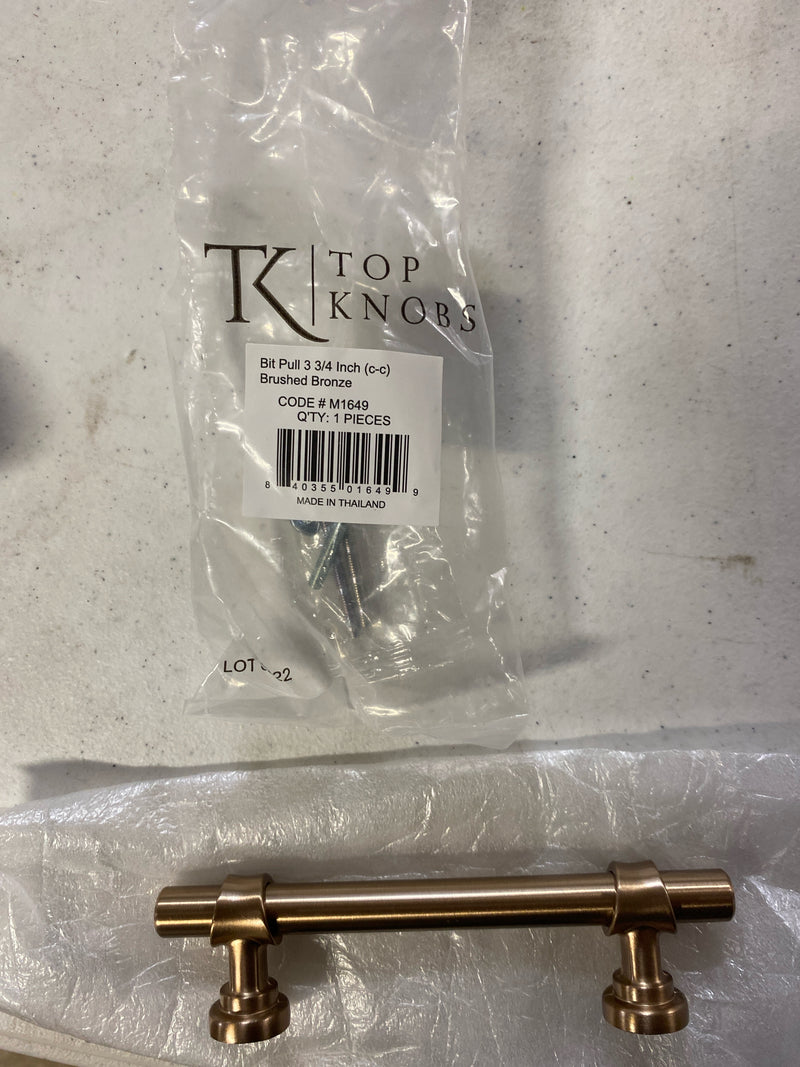 Top Knobs M1649 Bit 3-3/4 Inch Center to Center Bar Cabinet Pull from the Dakota Collection - Brushed Bronze