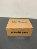 Kwikset 740HFLSQT-514S Halifax Single Cylinder Keyed Entry Door Lever Set with Square Rose and SmartKey - Matte Black