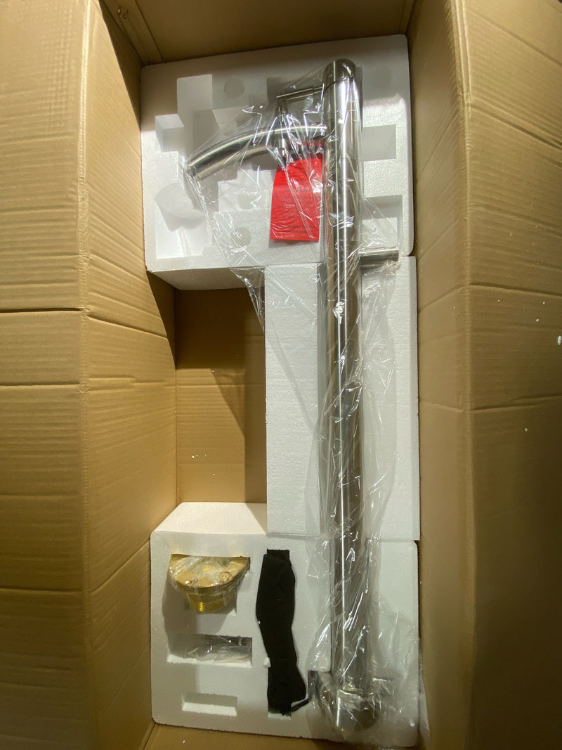 Taron Modern-Style Bathroom Tub Filler (Floor-Mounted) in Brushed Nickel
