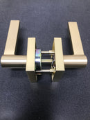 Miseno MLK4022SB Lorton Flat Bar Passage Door Lever Set - Satin Brass