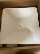 VIGO Hibiscus 16"L x 16"W x 5"H Over the Counter Matte Stone Square Vessel Bathroom Sink in White -VG04004