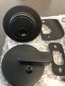 Miseno MH-DBRMD-FB Modern Single Cylinder Keyed Entry Deadbolt with Round Rose - Flat Black