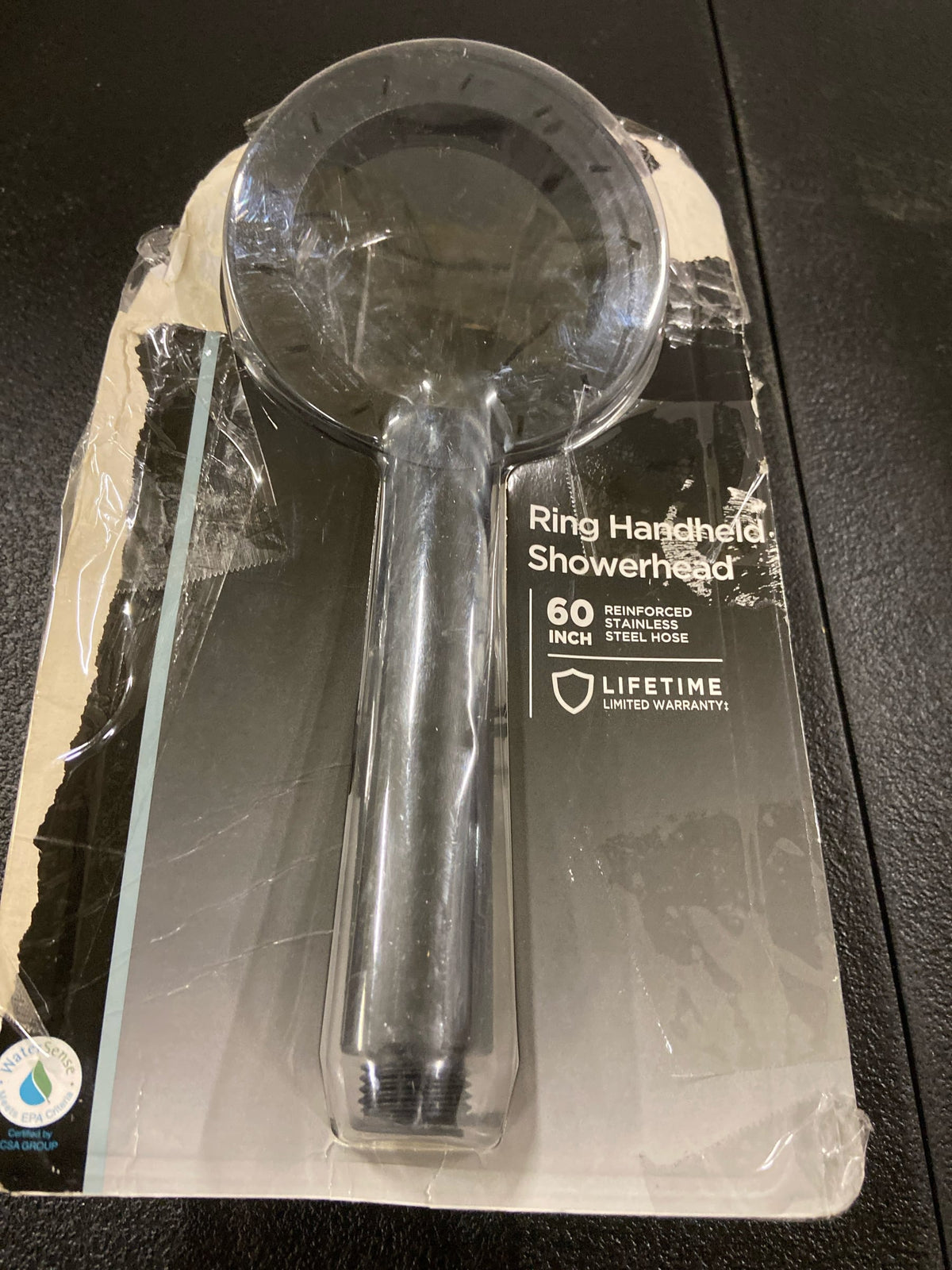 Glacier bay N9418MB-HH 1-Spray Patterns with 1.8 GPM 4.5 in. Wall Mount Handheld Shower Head with Blade Spray Equiforce Tech in Matte Black
