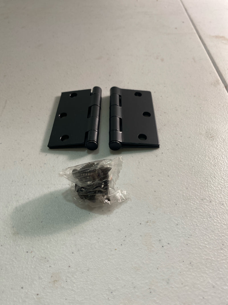 Deltana S33U10B-R 3" x 3" Square Corner Plain Bearing Mortise Hinge - Pair - Oil Rubbed Bronze