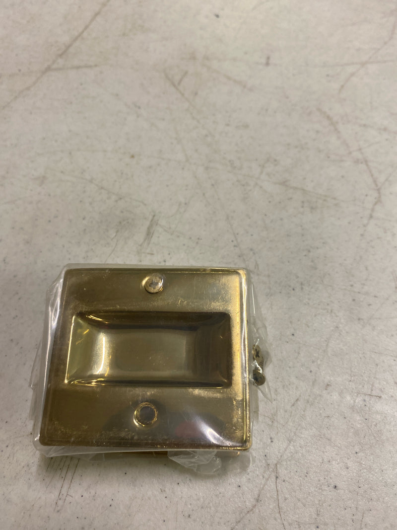 Deltana SDP25CR003 Heavy Duty Pocket Door Lock Passage Polished Brass