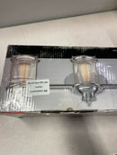 Globe Electric 51272 Bayfield 3-Light Vanity Light, Chrome, Ribbed Seeded Glass Shades, Bulb Not Included