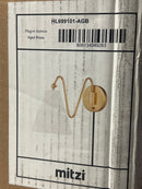 Mitzi HL699101-AGB Onda 13" Tall Hardwired or Plug-In Wall Sconce - Aged Brass