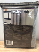 allen + roth 52” X 84” Logan Gray Light Filtering Back Tab Single Curtain Panel
