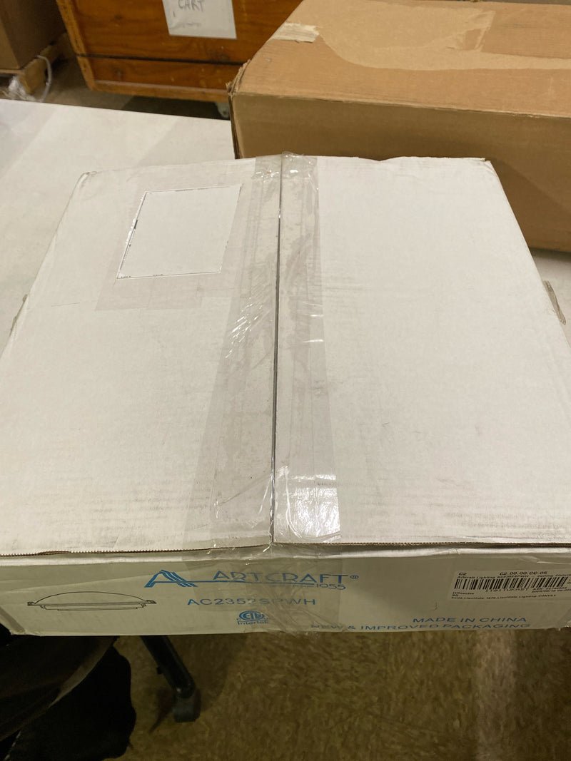 Artcraft Lighting Clip Flush 3-Light Flush Mount, White