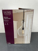 Home decorators collection HD19565P Bakerston 1-Light Matte Black Hanging Pendant with Clear Glass Shade