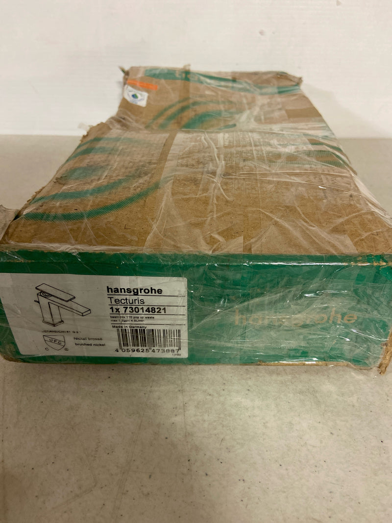 hansgrohe Tecturis E -Handle -Hole 6-inch Tall Bathroom Sink Faucet in Brushed Nickel, 73014821