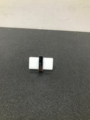 Sietto Adjustable White Glass Polished Chrome Base K-1901-PC Cabinet Knob