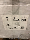 Designers fountain D246M-15P-MB Porter 60-Watt 1-Light Matte Black Pendant with Clear Glass Shade
