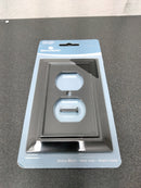 Liberty 64218 Black 1-Gang Duplex Outlet Wall Plate (1-Pack)