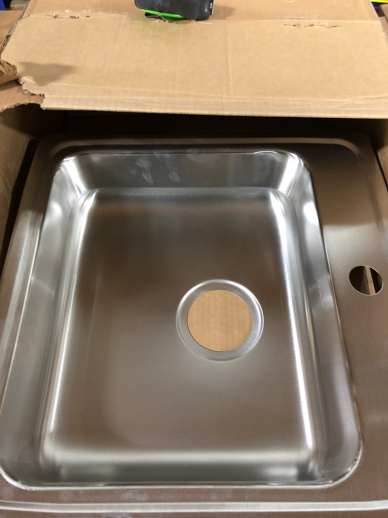 Elkay LRAD1919451 Gourmet 19-1/2" Single Basin Drop In Stainless Steel Kitchen Sink - Stainless Steel - 1 Faucet Hole