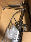 Pfister LG6-1WND Winter Park Floor Mounted Tub Filler with Built-In Diverter - Includes Hand Shower - Polished Nickel