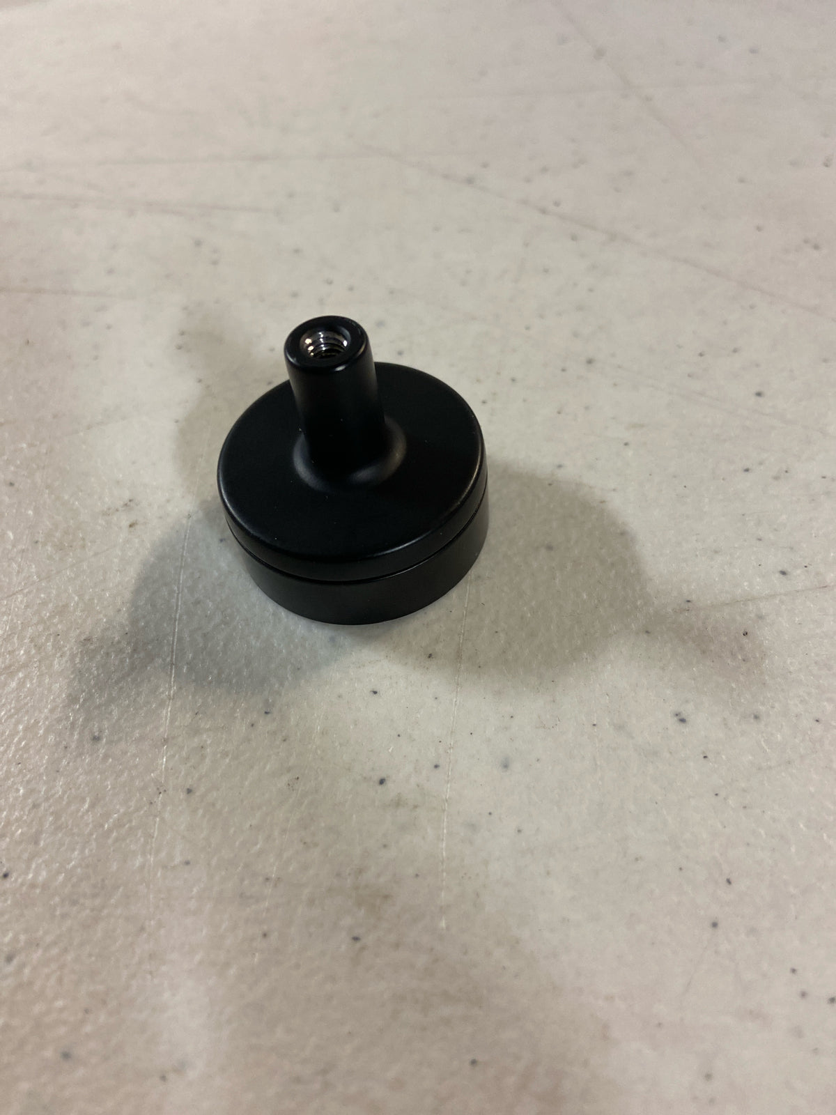 Emtek 86655.CCKUS19.KNKUS19 Knurled 1-1/4 Inch Mushroom Cabinet Knob with Conical Stem from the SELECT Collection - Flat Black / Flat Black Stem