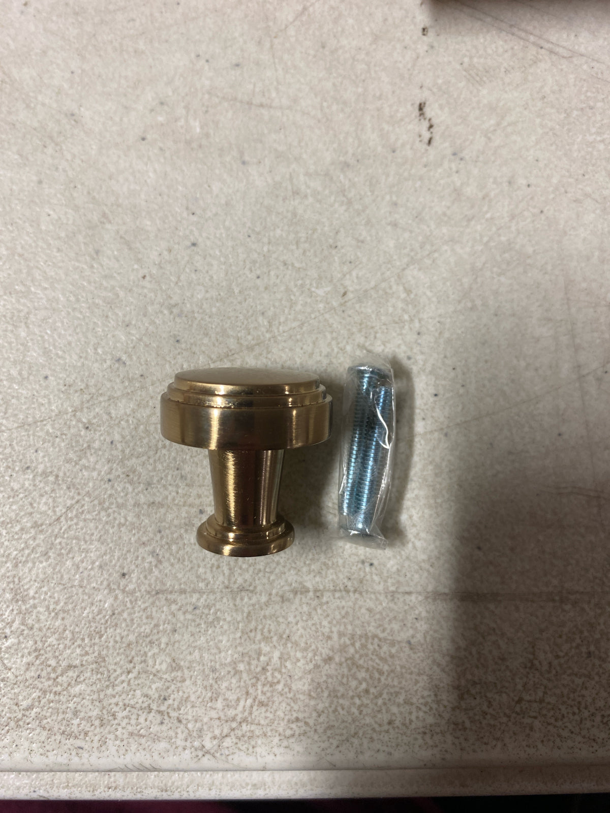Emtek 86432US4 Newport 1-1/4 Inch Mushroom Cabinet Knob from the Art Deco Collection - Satin Brass