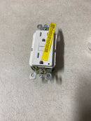 Leviton M62-GFTR1-02W 15 Amp Self-Test Smartlock Pro Duplex Tamper Resistant GFCI Outlet White with White Buttons (2-Pack) GFTR1-2W