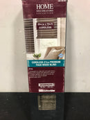 Home decorators collection 10793478362790 Driftwood Gray Cordless Premium Faux Wood blinds with 2.5 in Slats - 23 in W x 72 in L (Actual Size 22.5 in W x 72 in L)