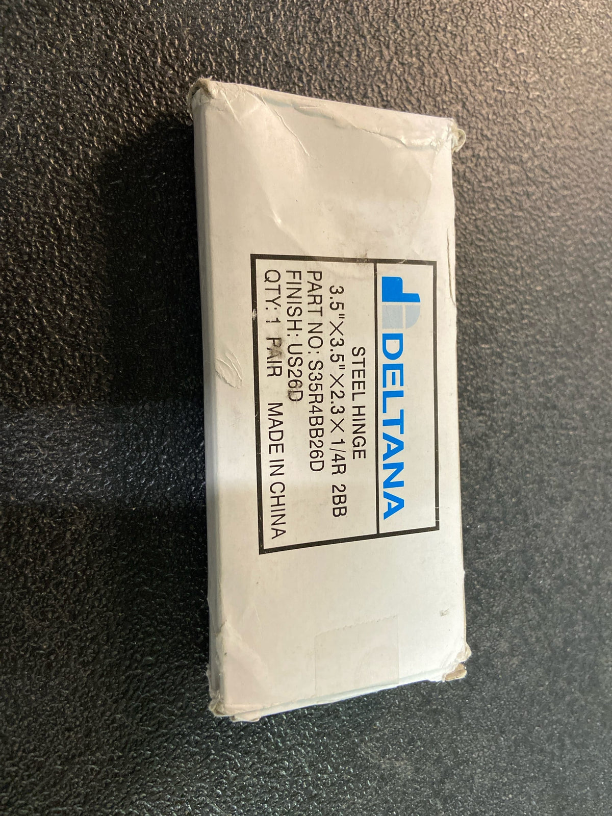 Deltana S35R4BB26D 3-1/2" x 3-1/2" Ball Bearing 1/4" Radius Corners Mortise Hinge - Pair - Brushed Chrome
